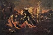 Nicolas Poussin Trancred and Erminia oil painting on canvas